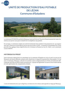 Unité de production d'eau potable de Lézan Commune d'Estadens