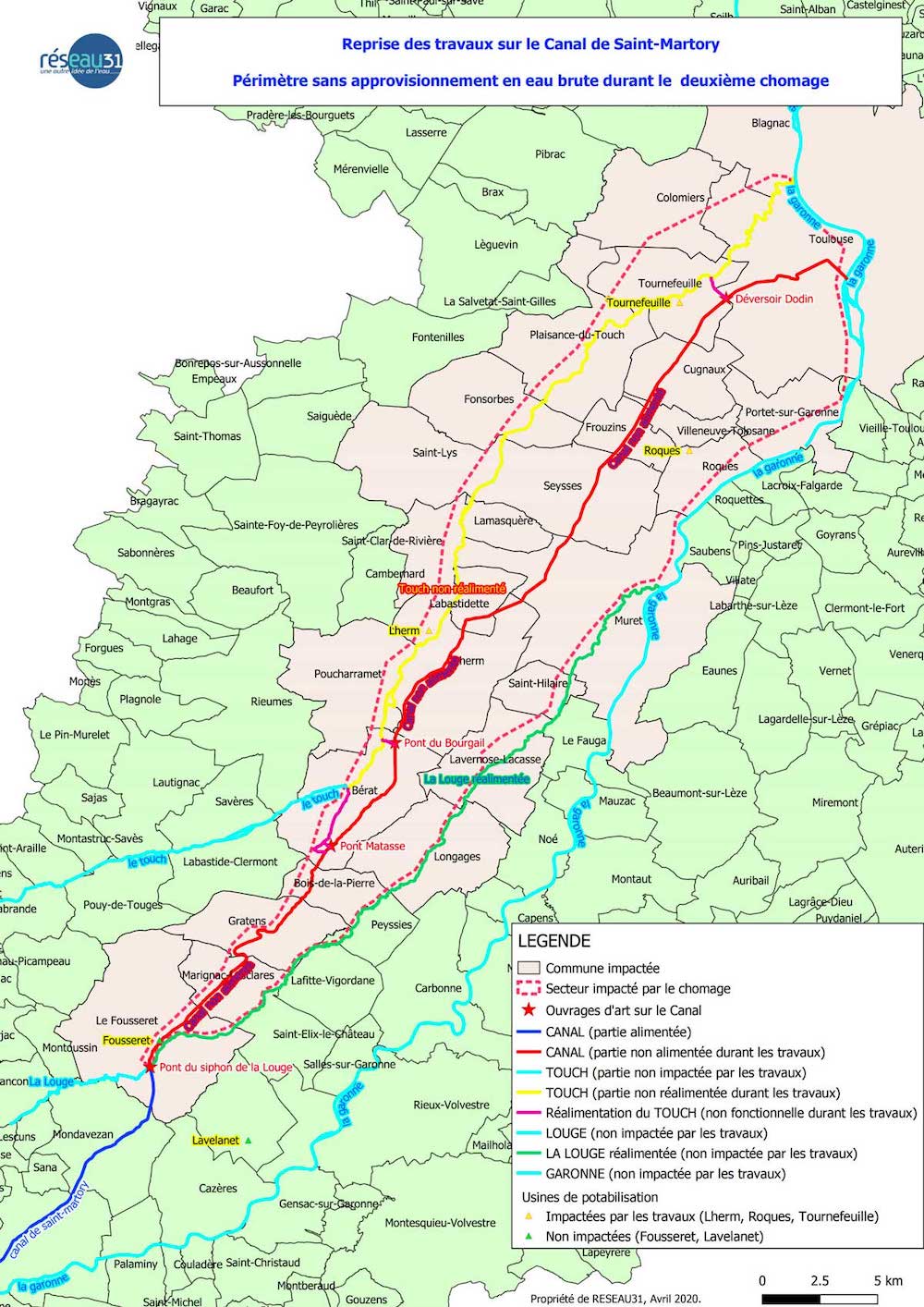 Carte Travaux Saint-Martory