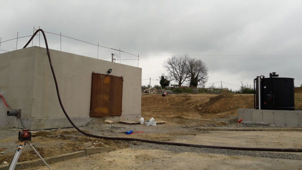 Poste de refoulement de Cantelauze sur Fonsorbes, en cours de travaux