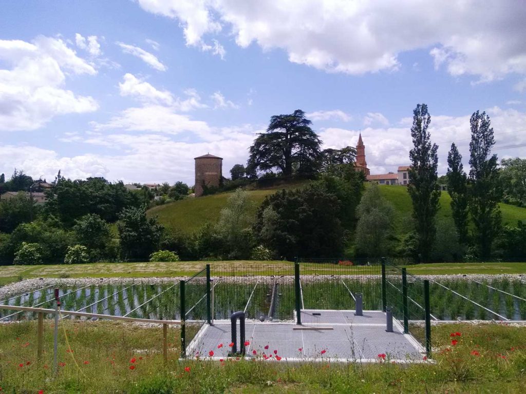 Photographie : station d'épuration par filtre planté de roseaux