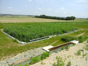 Photo présentant la station d'épuration sur la commune de Tarabel